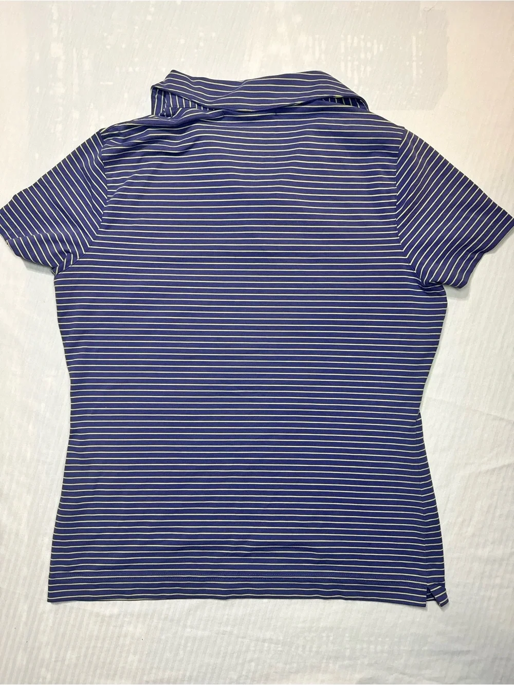 Nike Navy Striped Short-Sleeve Polo Tee